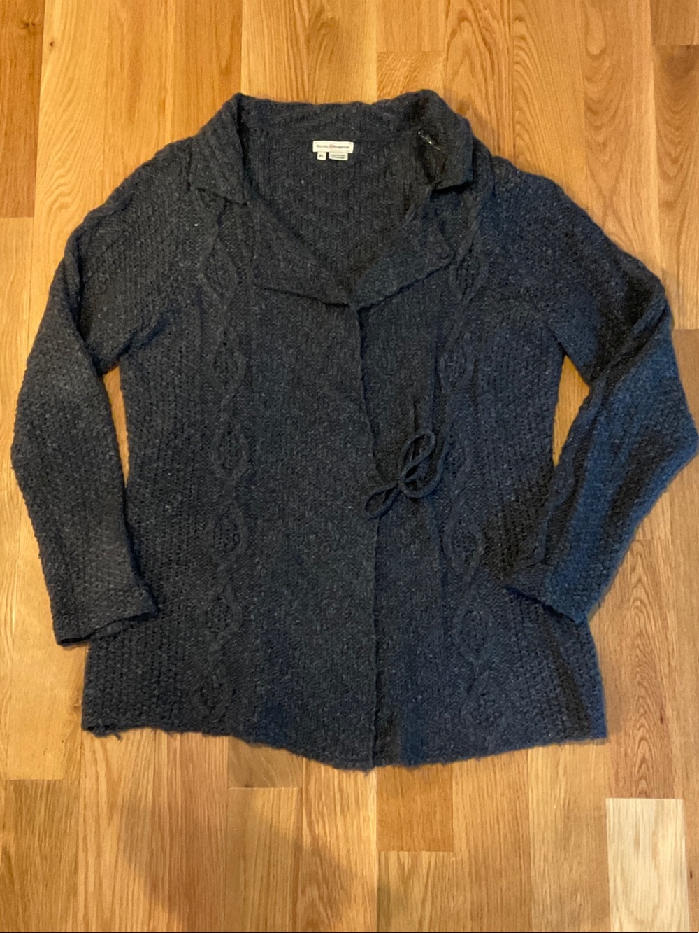 Royal Robbins Gray Heather Cable Wrap Cardigan